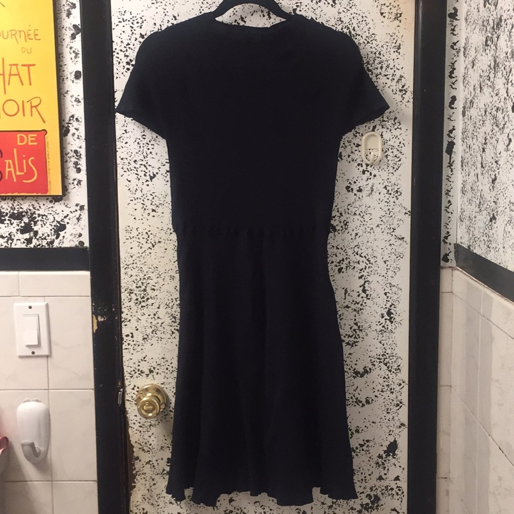 WHO WHAT WEAR black ribbed dress